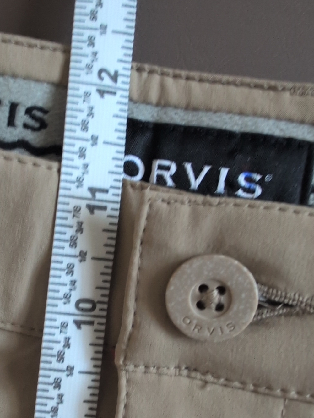 Orvis Men's Tan Performance Hybrid Shorts - Picture 8 of 9